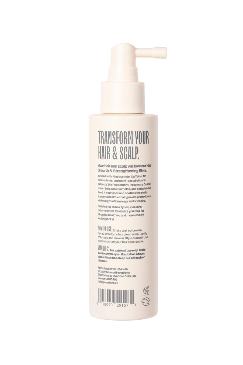 OVERTONE The Revitalizer by Overtone- Hair Growth and Fortifying Elixer, 14 Amino Acid Complex, Naturally Derived, 144 mL - Image 3